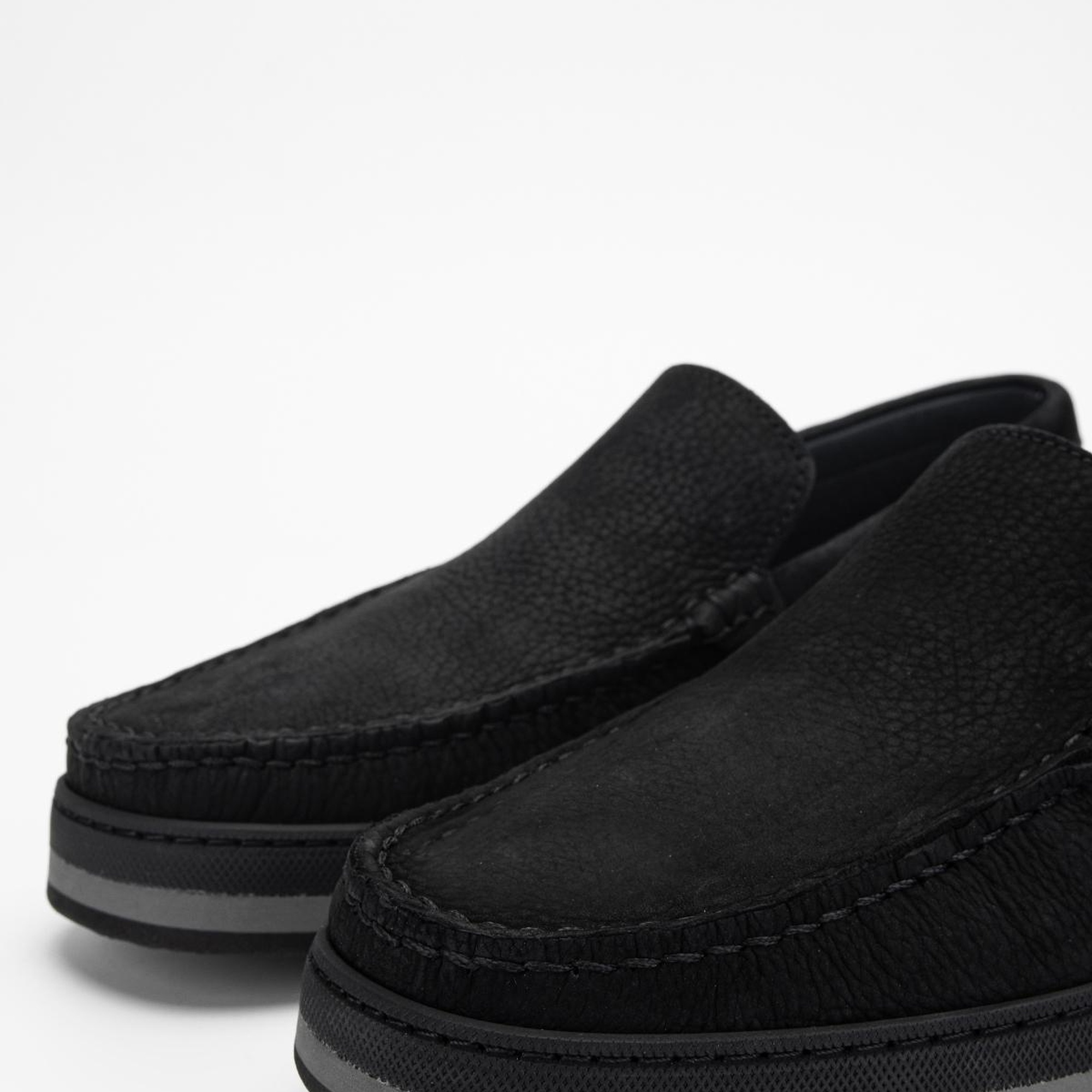 Valmenti Nohy Erkek Siyah Nubuk Hakiki Deri Loafer Ayakkabı