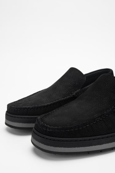  Valmenti Nohy Erkek Siyah Nubuk Hakiki Deri Loafer Ayakkabı