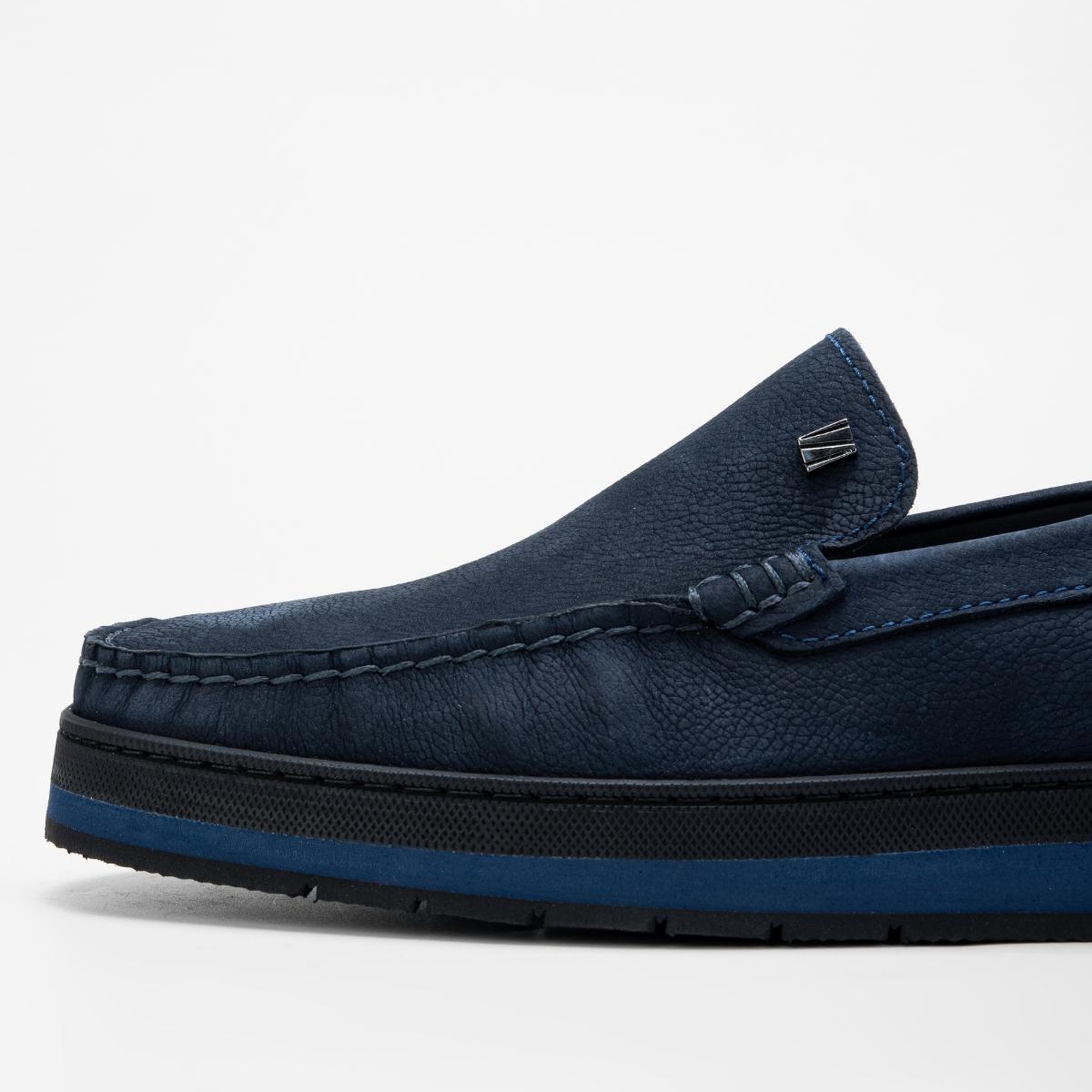 Valmenti Nohy Erkek Lacivert Nubuk Hakiki Deri Loafer Ayakkabı