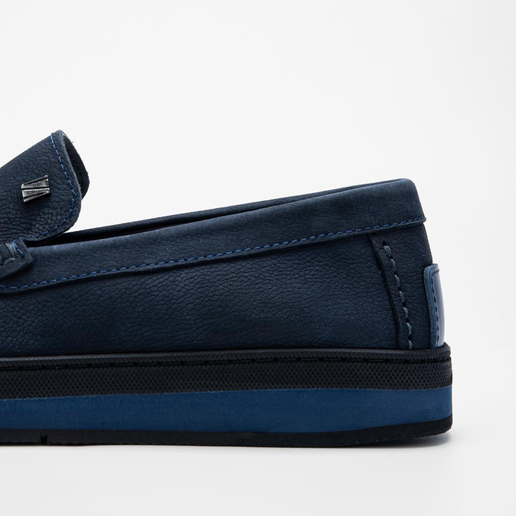 Valmenti Nohy Erkek Lacivert Nubuk Hakiki Deri Loafer Ayakkabı