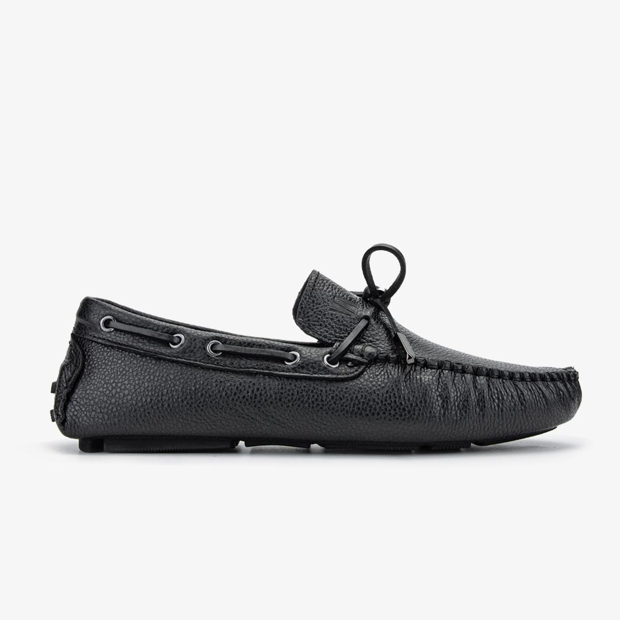 Valmenti Veronique Erkek Siyah Floter Hakiki Deri Loafer Ayakkabı