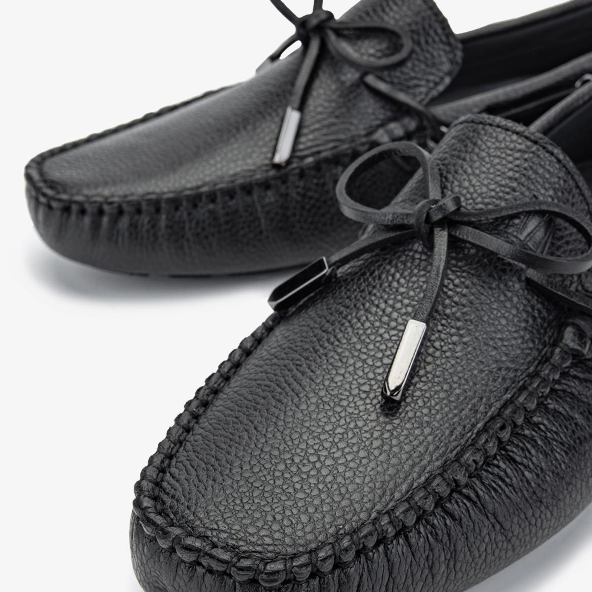 Valmenti Veronique Erkek Siyah Floter Hakiki Deri Loafer Ayakkabı