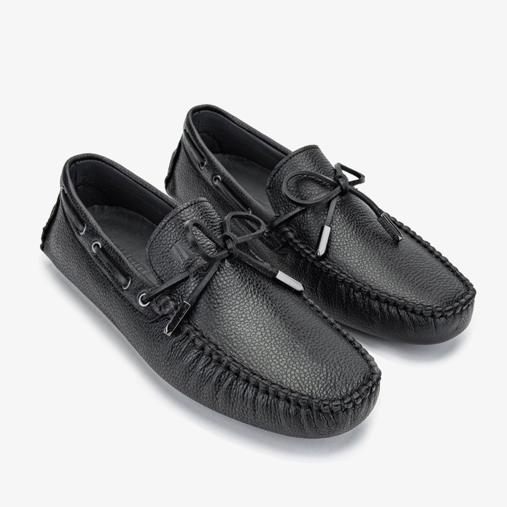 Valmenti Veronique Erkek Siyah Floter Hakiki Deri Loafer Ayakkabı