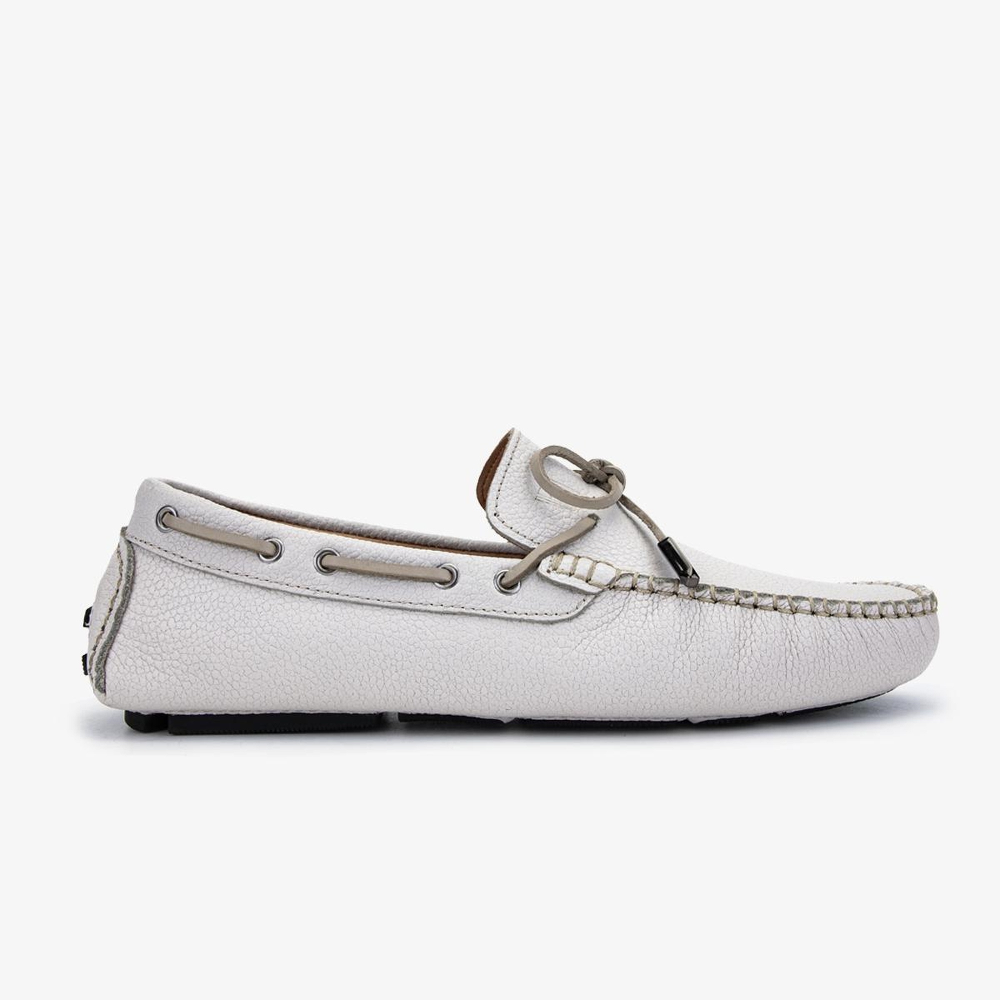 Valmenti Veronique Erkek Beyaz Floter Hakiki Deri Loafer Ayakkabı