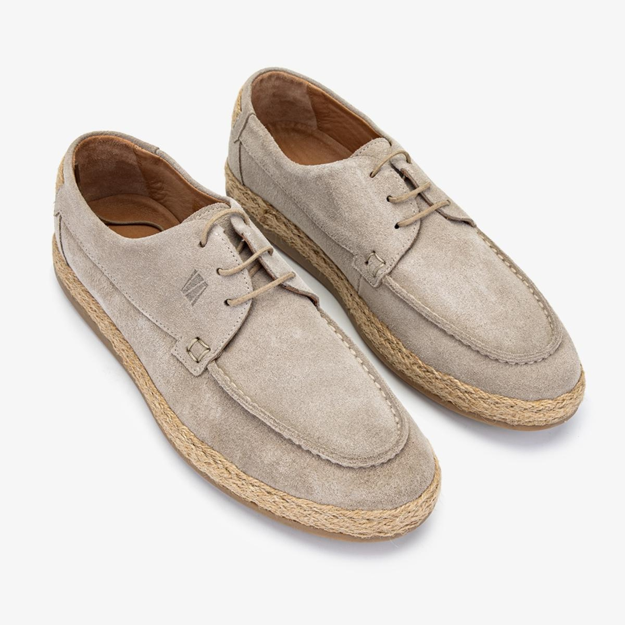 Valmenti Erkek Hakiki Deri Bej Süet Casual Ayakkabı