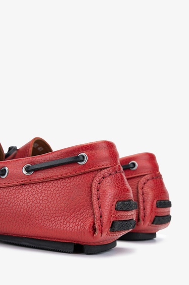  Valmenti Veronique Erkek Kırmızı Hakiki Deri Loafer Ayakkabı