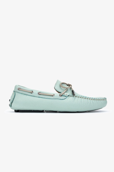  Valmenti Veronique Erkek Turkuaz Hakiki Deri Loafer Ayakkabı