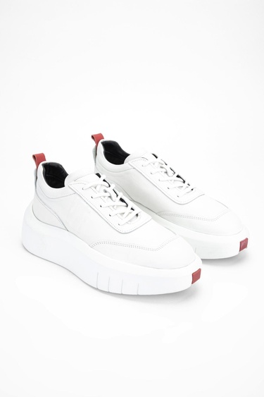  Valmenti Carla Erkek Beyaz Hakiki Deri Sneakers & Spor Ayakkabı