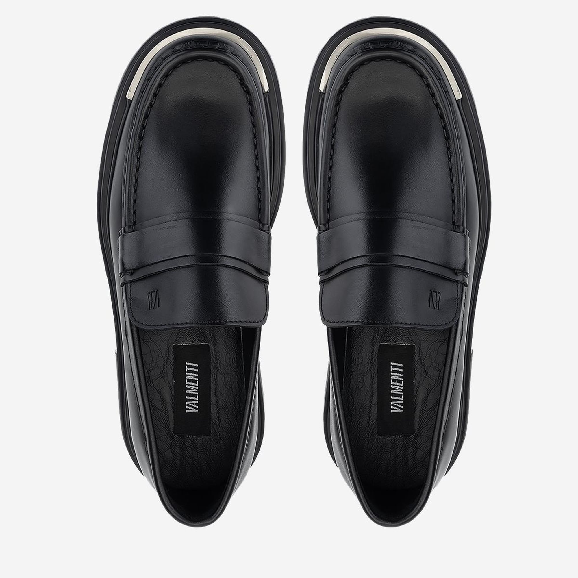 Valmenti Erkek Hakiki Deri Siyah Analin Loafer Ayakkabı