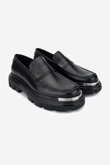  Valmenti Erkek Hakiki Deri Siyah Analin Loafer Ayakkabı