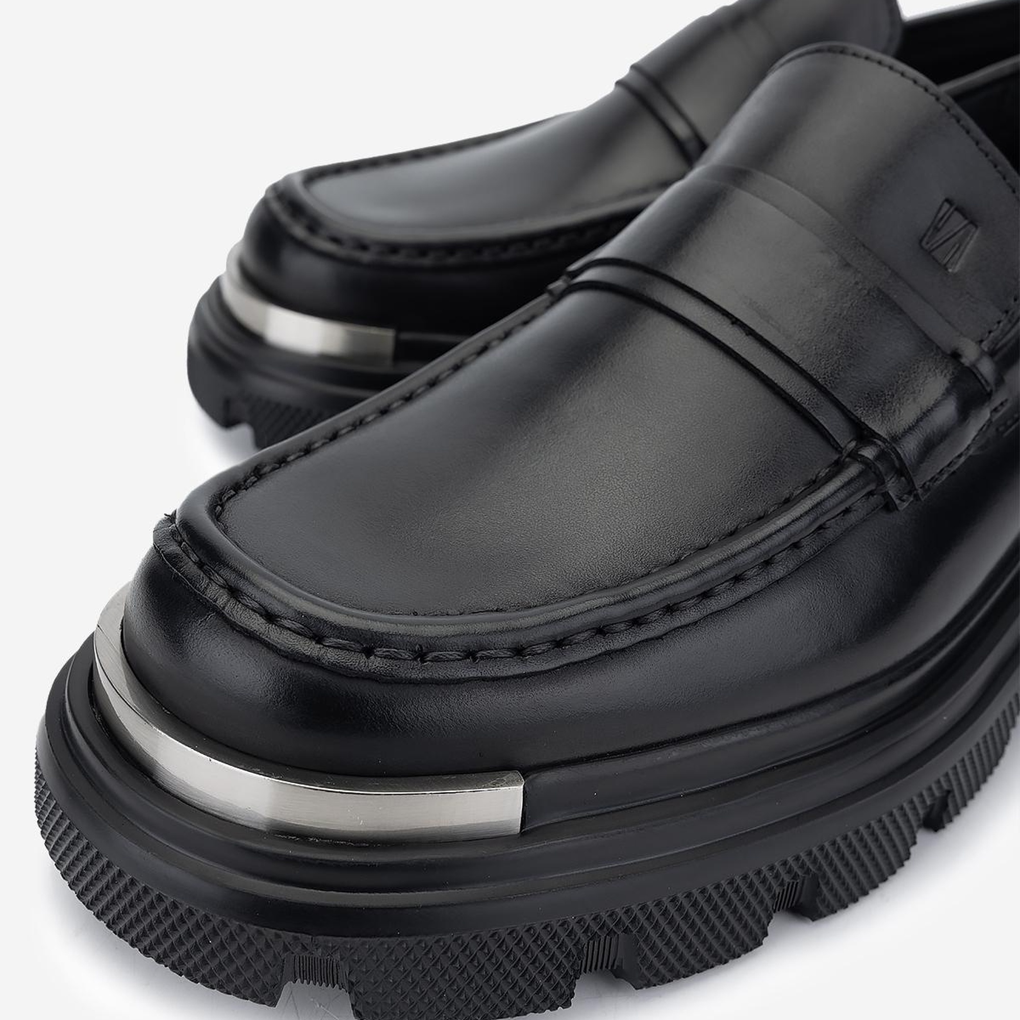 Valmenti Erkek Hakiki Deri Siyah Analin Loafer Ayakkabı