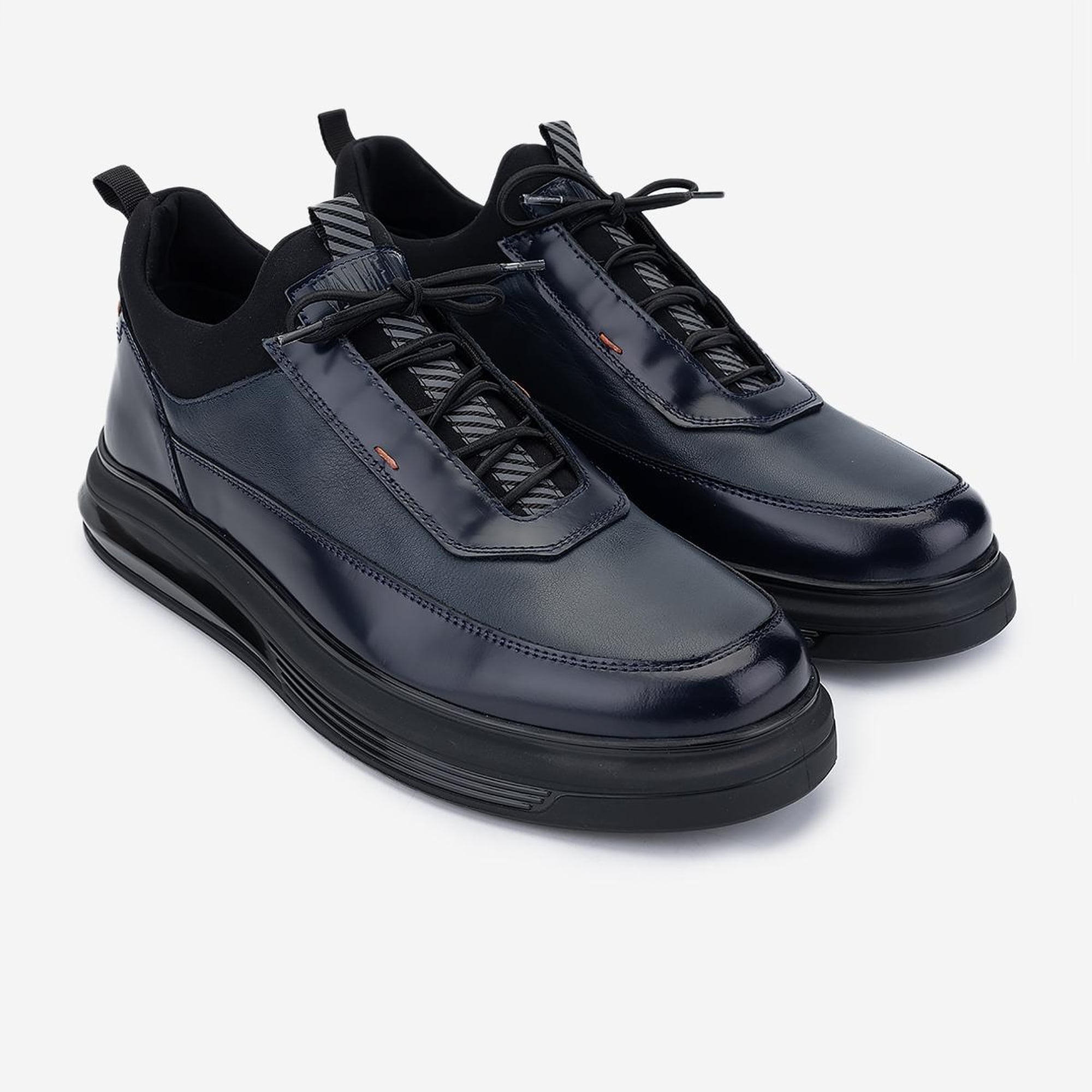 Valmenti Erkek Hakiki Deri Lacivert Casual Ayakkabı