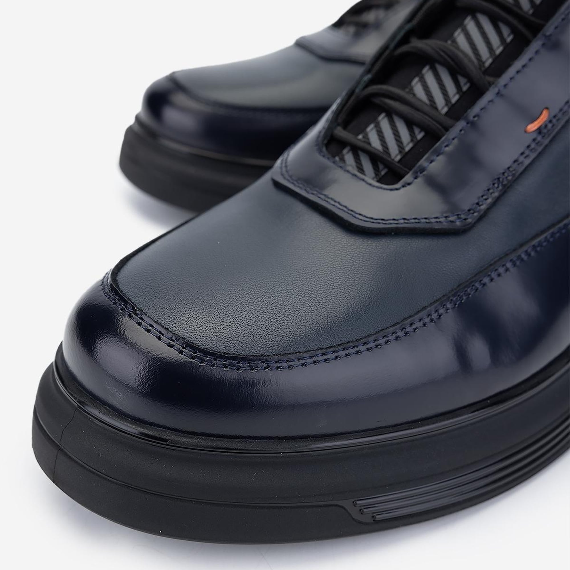 Valmenti Erkek Hakiki Deri Lacivert Casual Ayakkabı