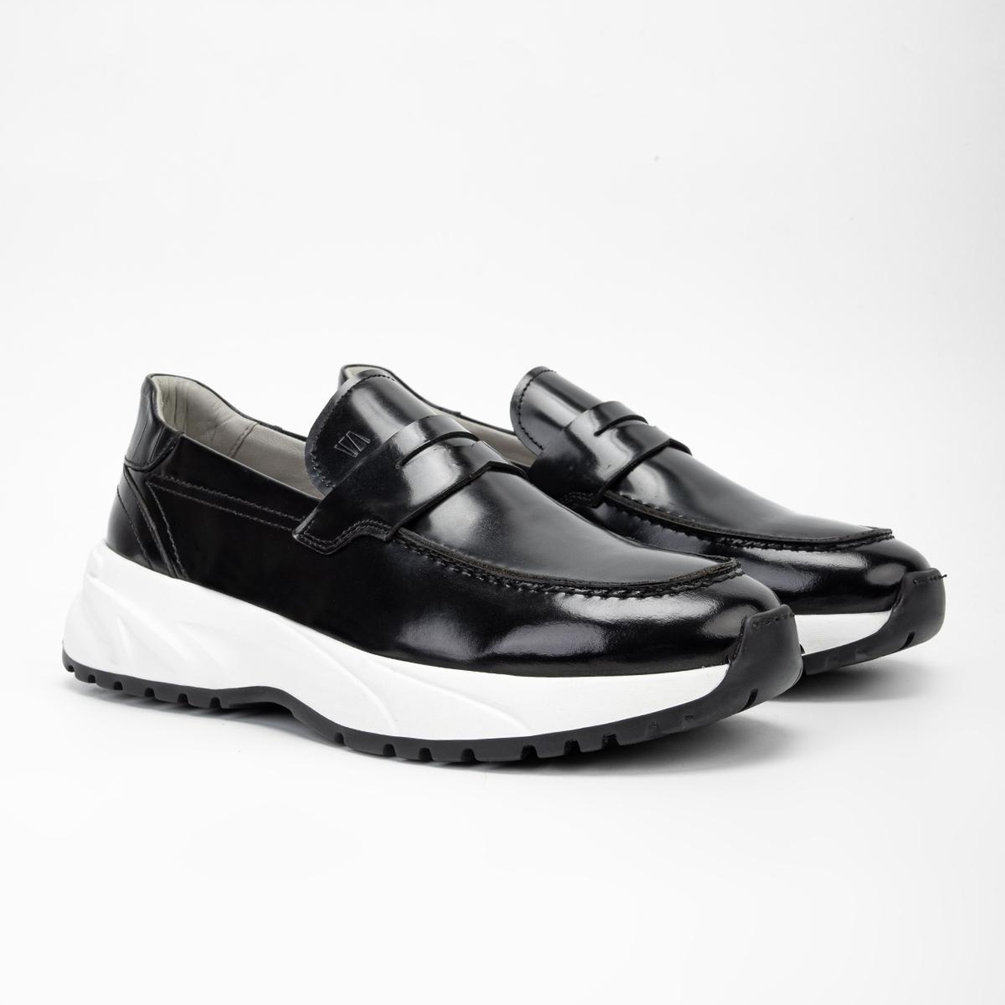 Valmenti Runo Erkek Siyah Açma Hakiki Deri Loafer Ayakkabı