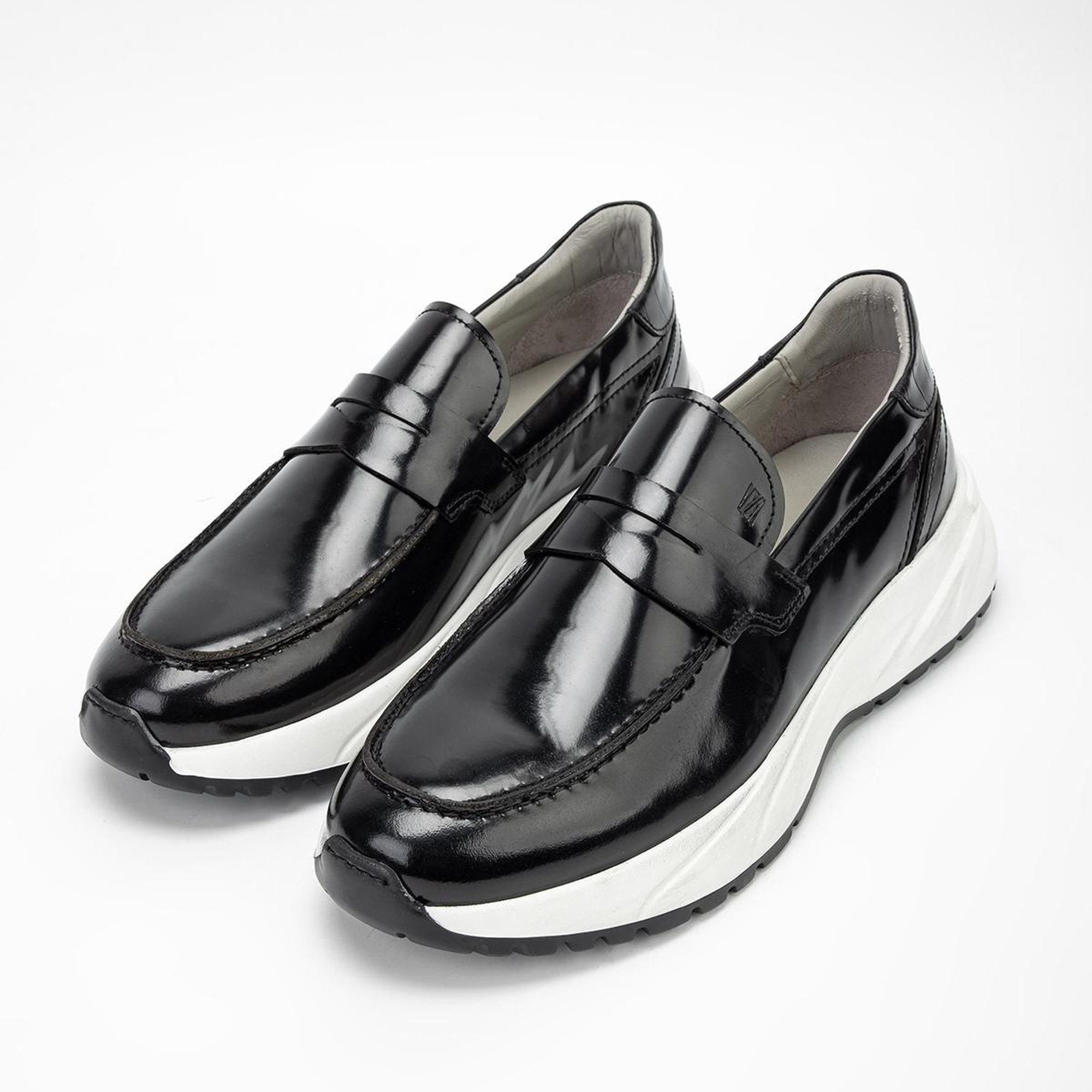 Valmenti Runo Erkek Siyah Açma Hakiki Deri Loafer Ayakkabı