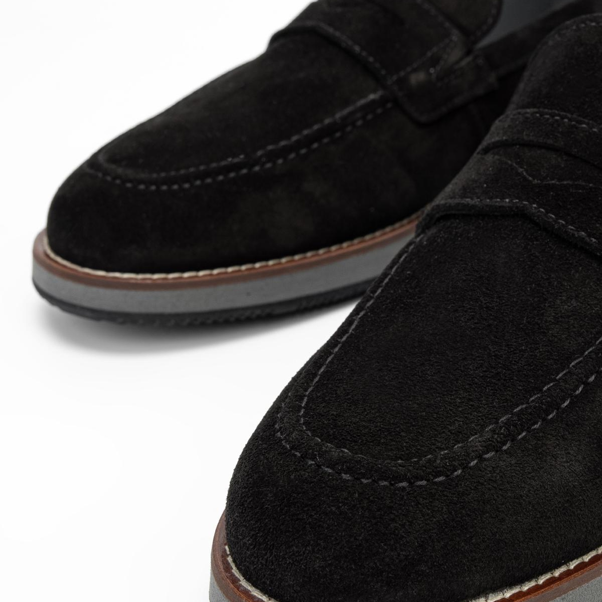 Valmenti Muradimo Erkek Siyah Süet Hakiki Deri Loafer Ayakkabı