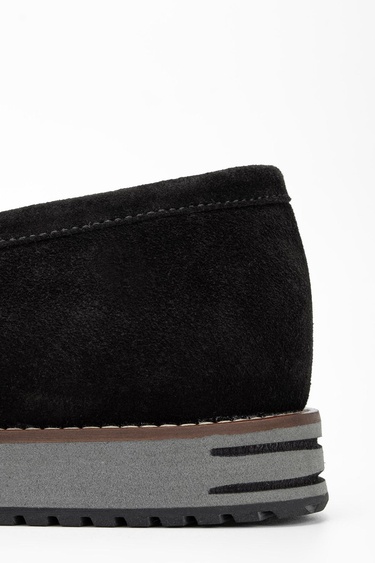  Valmenti Muradimo Erkek Siyah Süet Hakiki Deri Loafer Ayakkabı