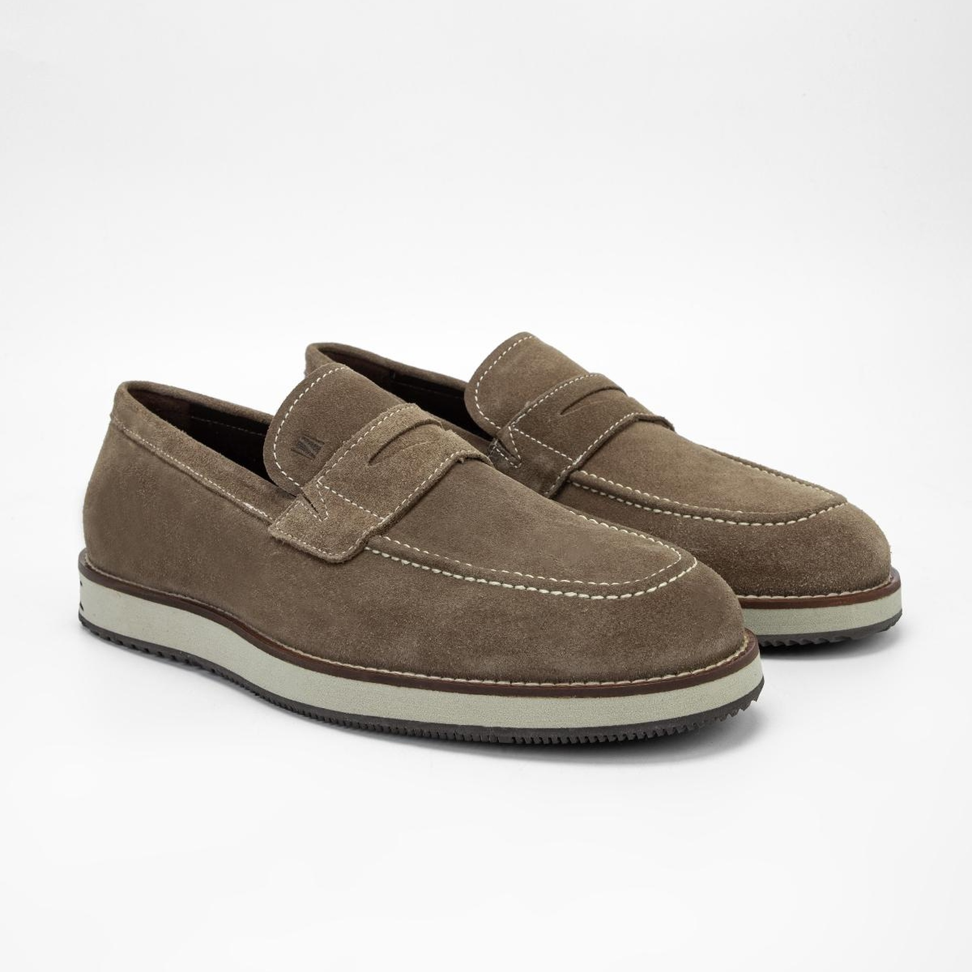 Valmenti Muradimo Erkek Bej Süet Hakiki Deri Loafer Ayakkabı