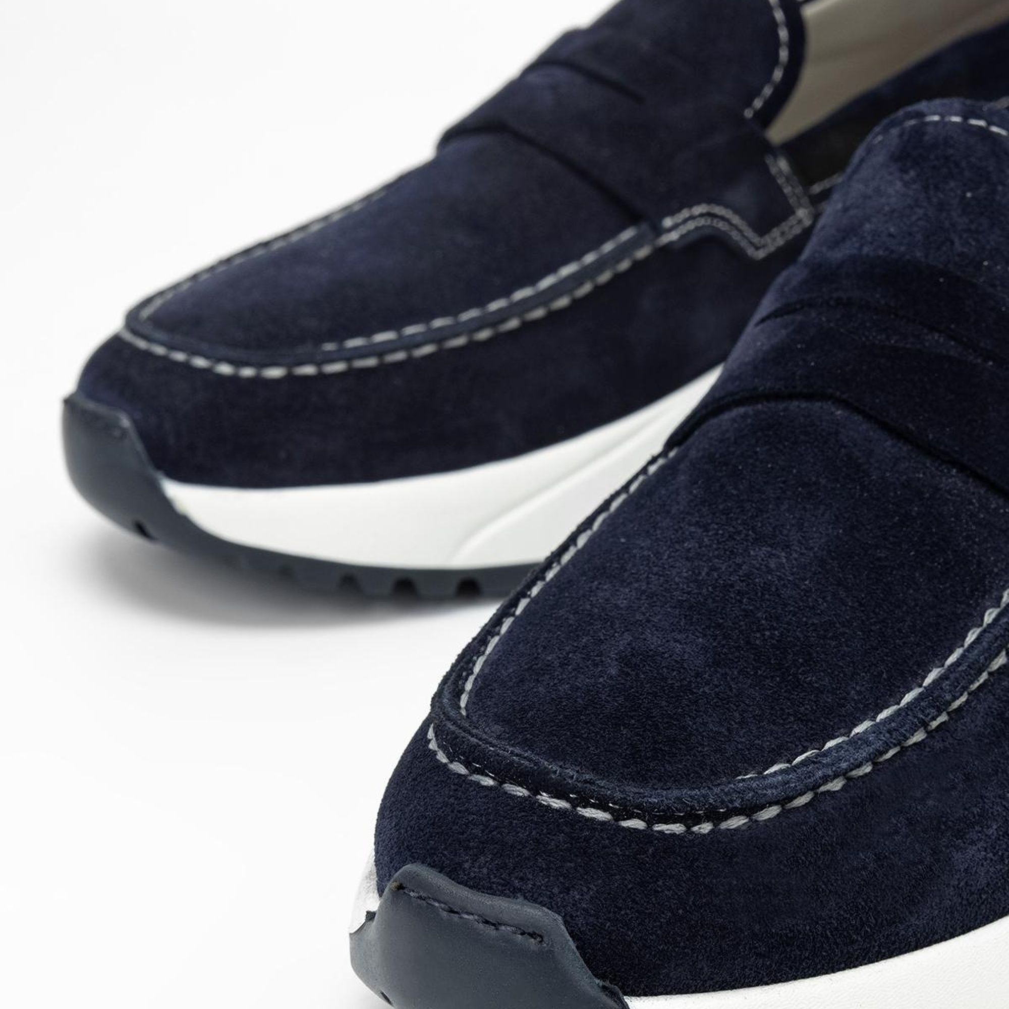 Valmenti Runo Erkek Lacivert Süet Hakiki Deri Loafer Ayakkabı