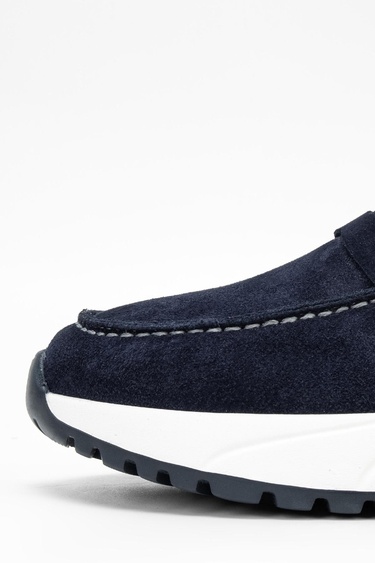  Valmenti Runo Erkek Lacivert Süet Hakiki Deri Loafer Ayakkabı
