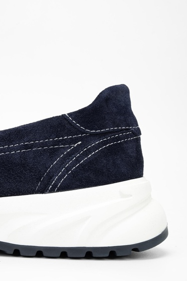  Valmenti Runo Erkek Lacivert Süet Hakiki Deri Loafer Ayakkabı