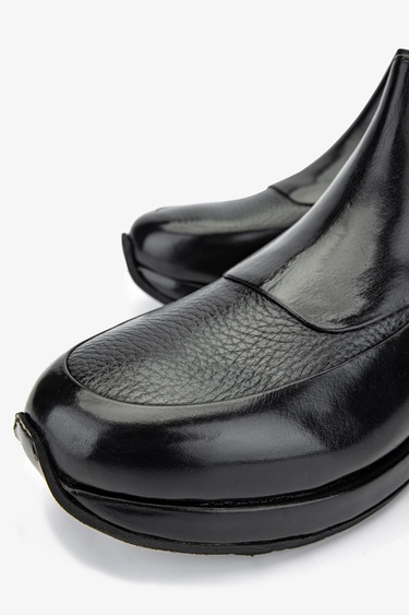  Valmenti Erkek Hakiki Deri Siyah Bot Ayakkabı