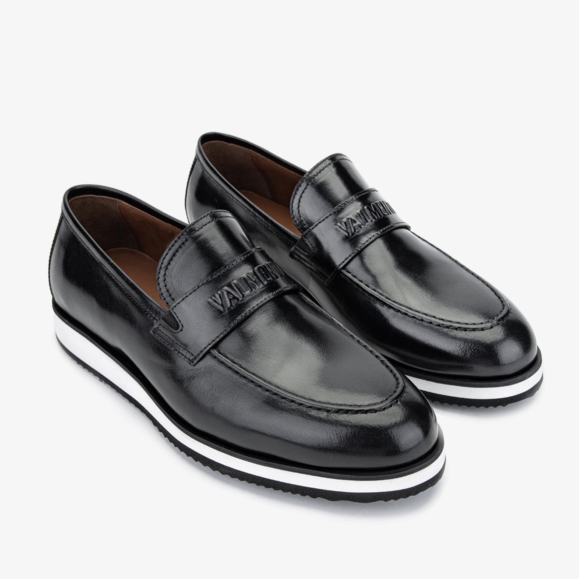 Valmenti Hasky Erkek Siyah Bufalo Hakiki Deri Loafer Ayakkabı