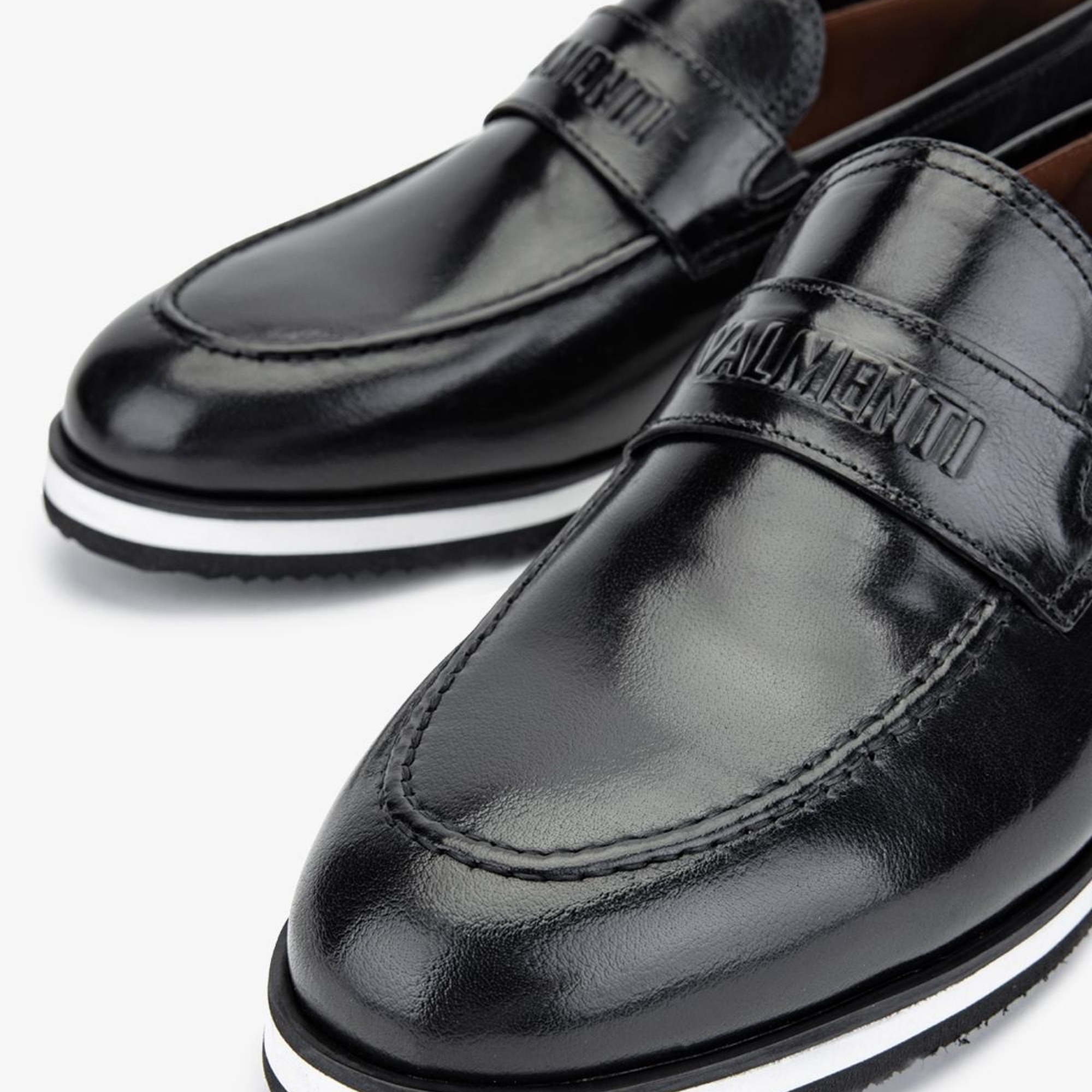 Valmenti Hasky Erkek Siyah Bufalo Hakiki Deri Loafer Ayakkabı