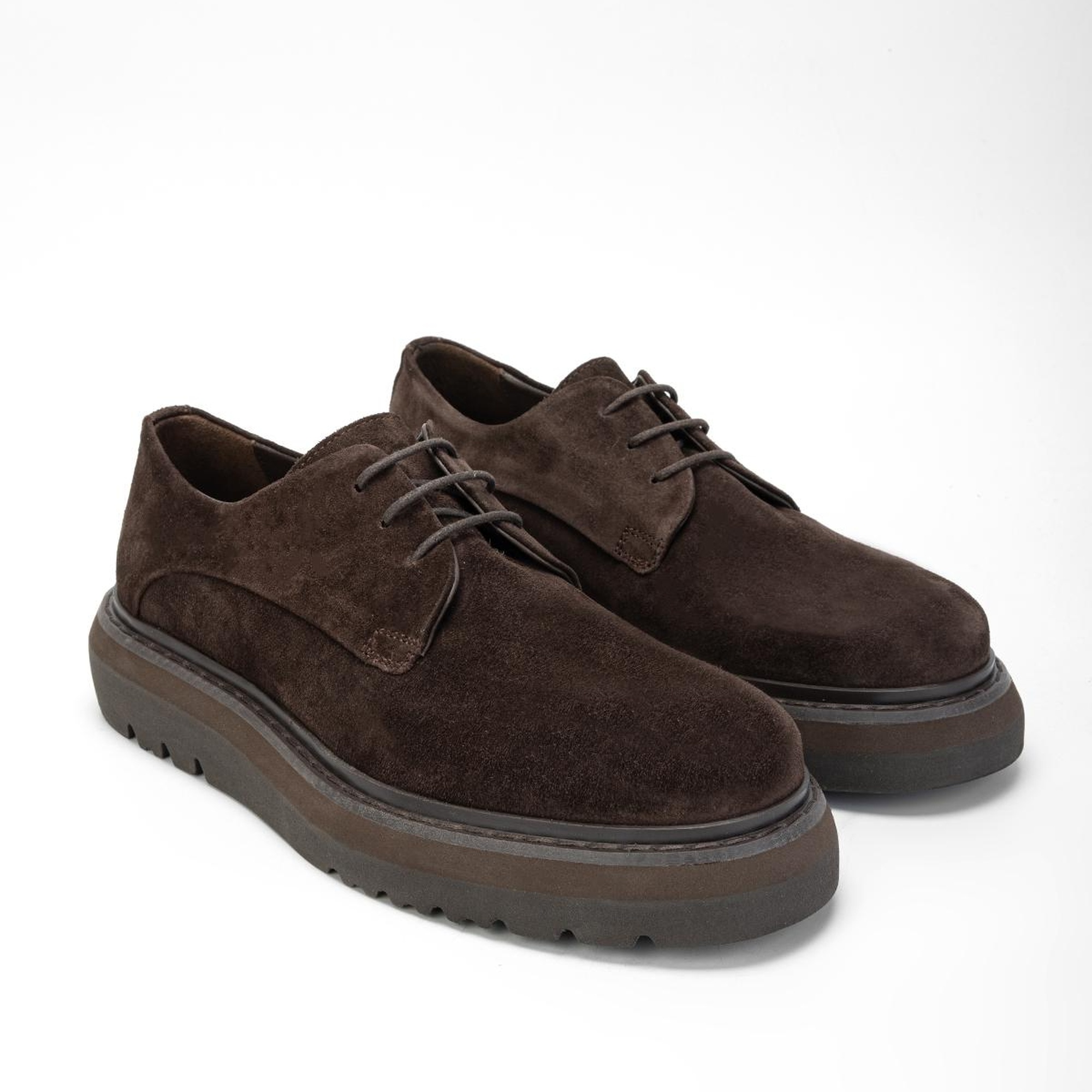 Valmenti Erkek Kahve süet Hakiki Deri Casual Ayakkabı