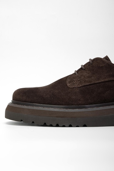  Valmenti Erkek Kahve süet Hakiki Deri Casual Ayakkabı