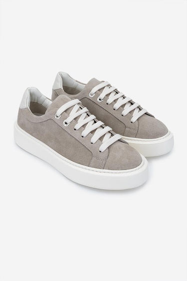  Valmenti Kadın Bej Süet Sneakers & Spor Ayakkabı