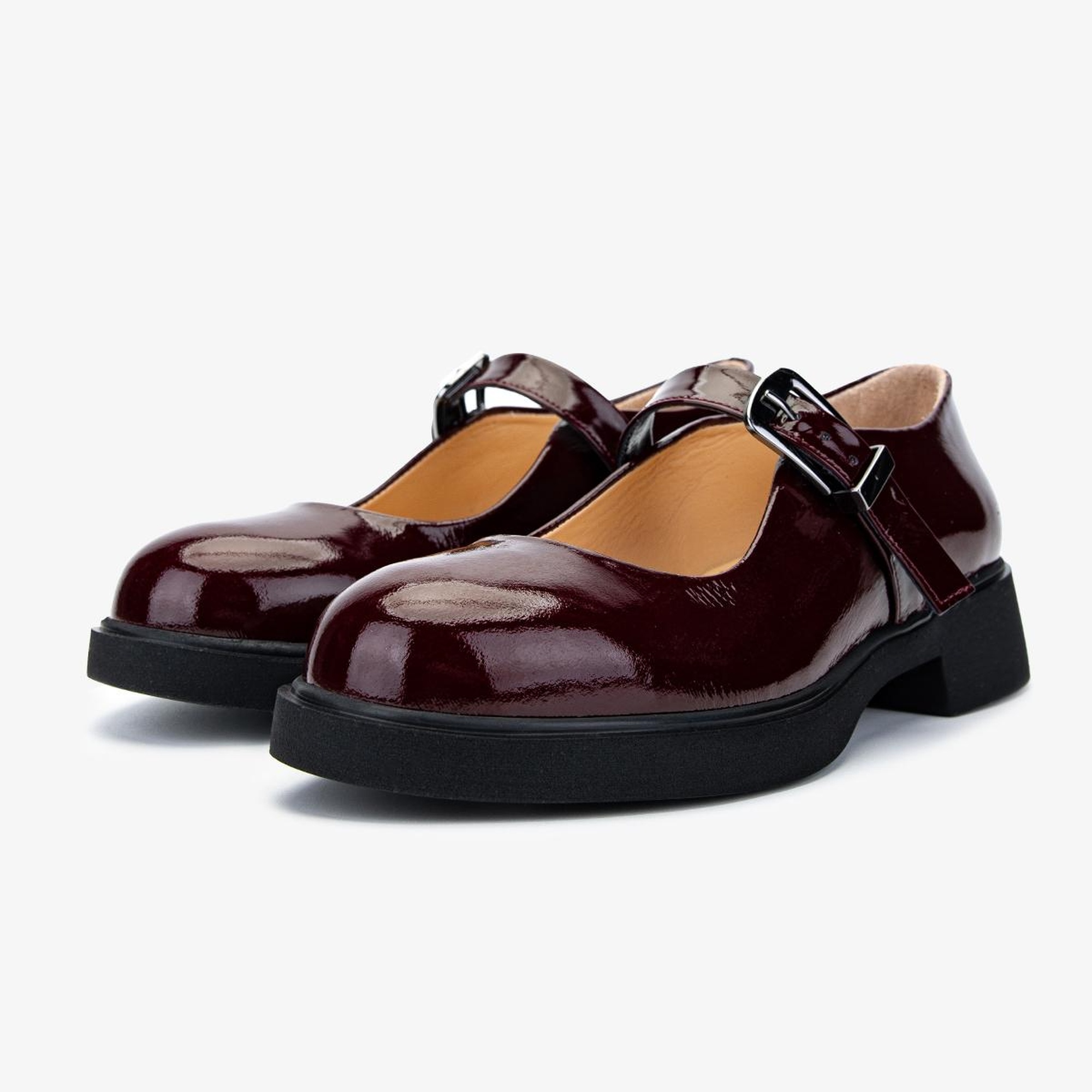 Valmenti Kadın Hakiki Deri Bordo Rugan Casual Ayakkabı