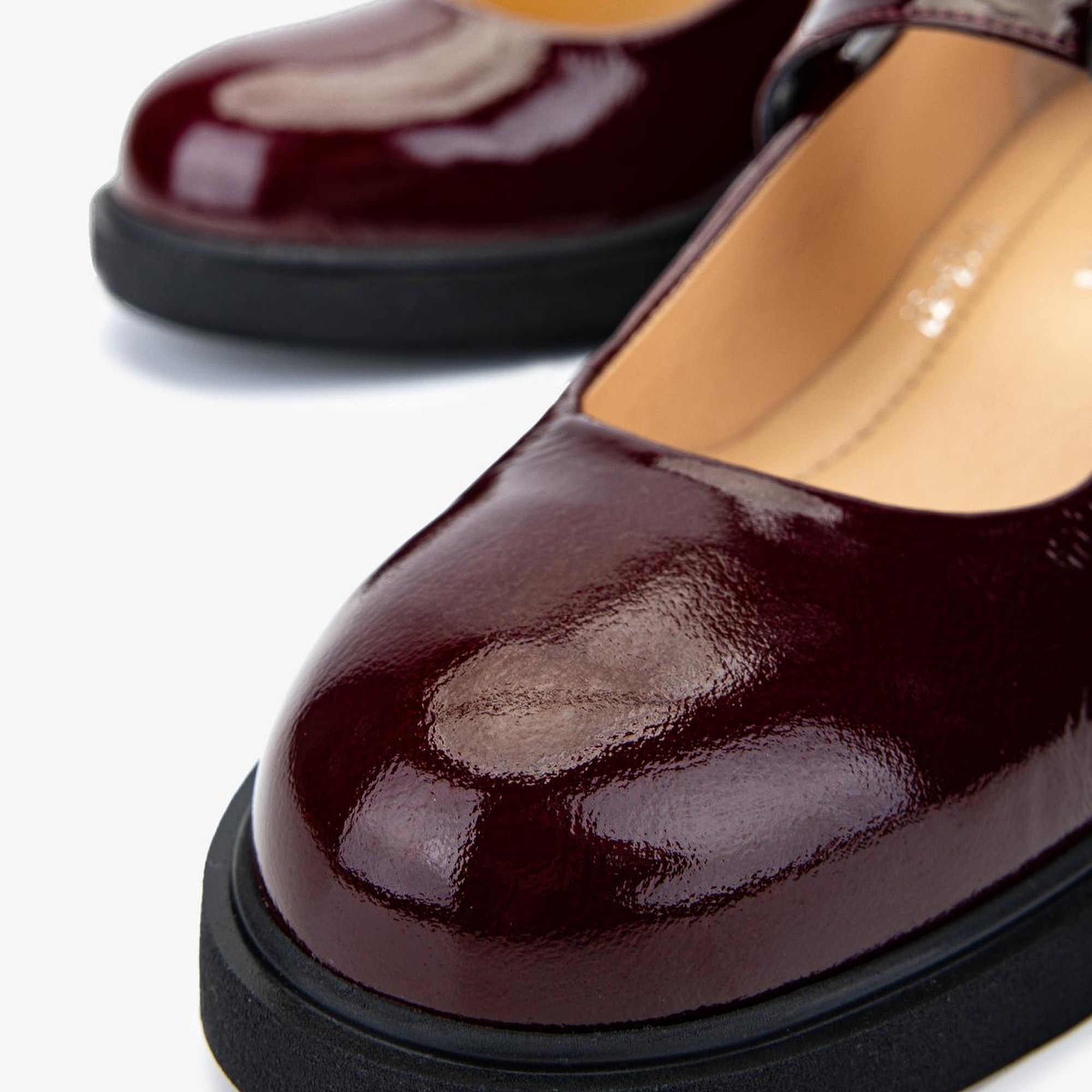 Valmenti Kadın Hakiki Deri Bordo Rugan Casual Ayakkabı