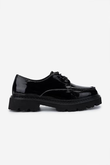  Valmenti Kadın Siyah Rugan Casual Ayakkabı