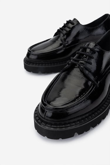  Valmenti Kadın Siyah Rugan Casual Ayakkabı