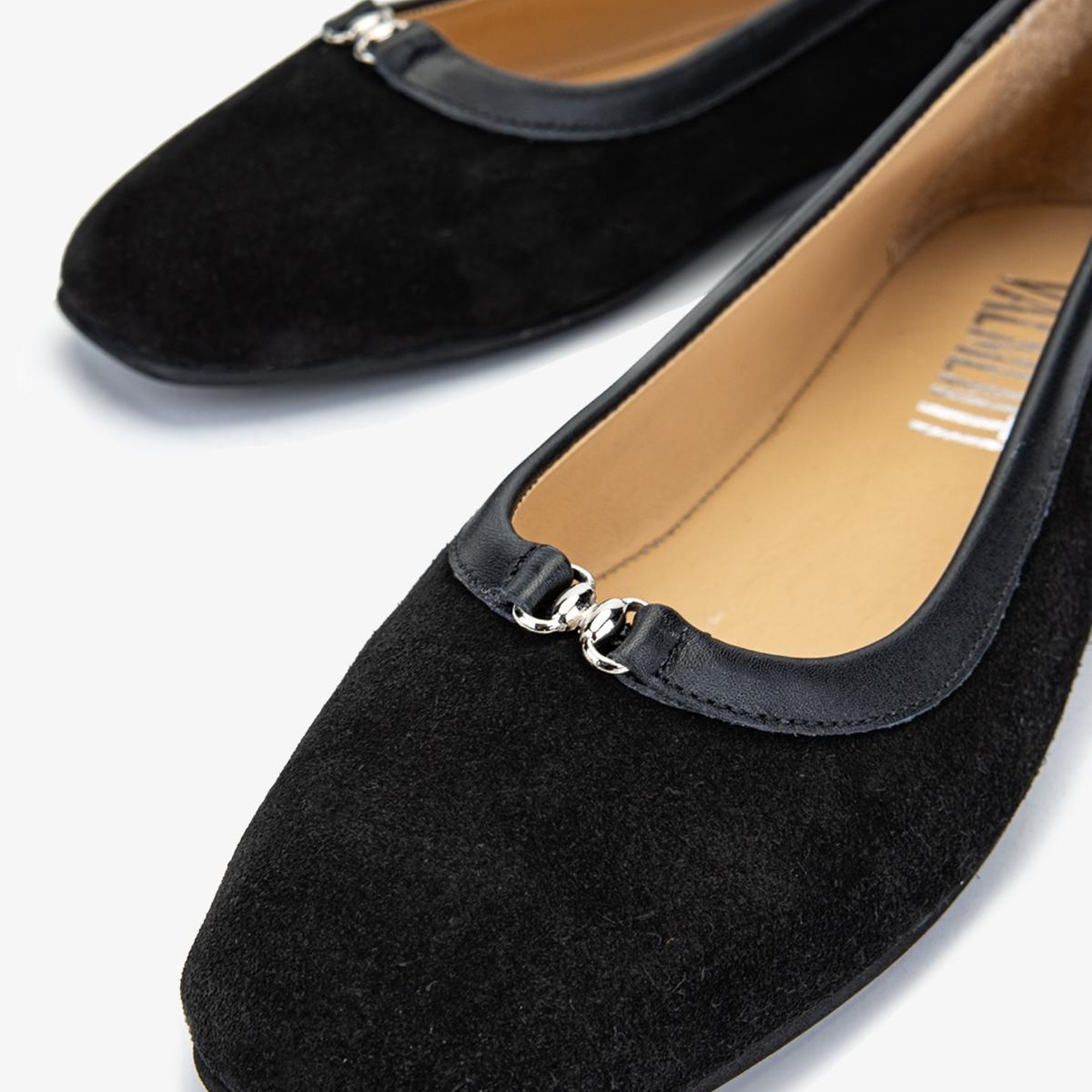 Valmenti Zayn Kadın Siyah Süet Hakiki Deri Babet