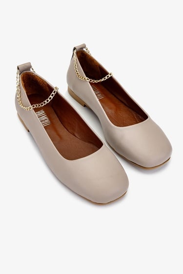  Valmenti Liza Kadın Vizon Hakiki Deri Babet