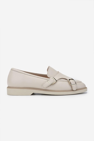  Valmenti Kadın Hakiki Deri Bej Casual Ayakkabı