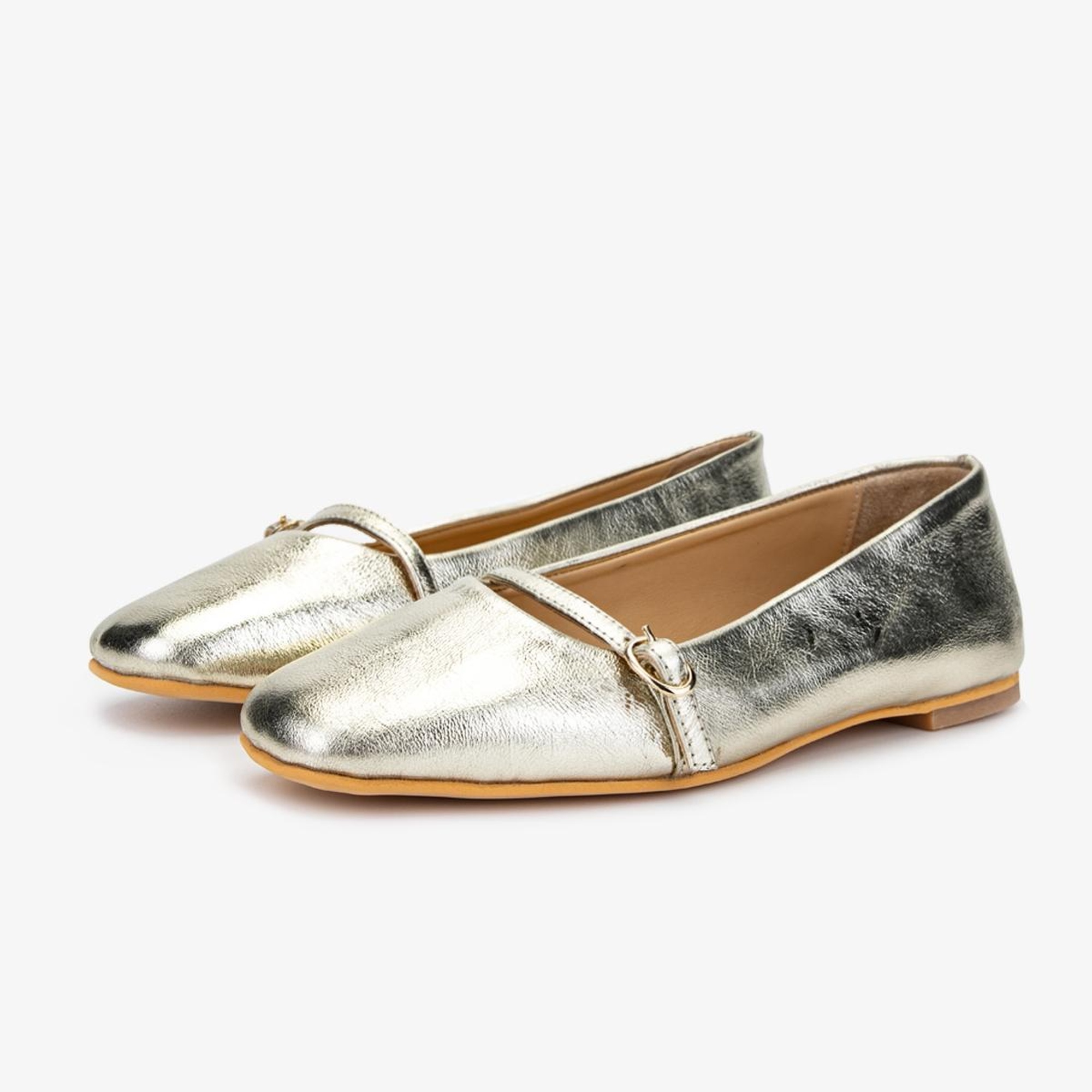 Valmenti Shine Kadın Dore Hakiki Deri Babet