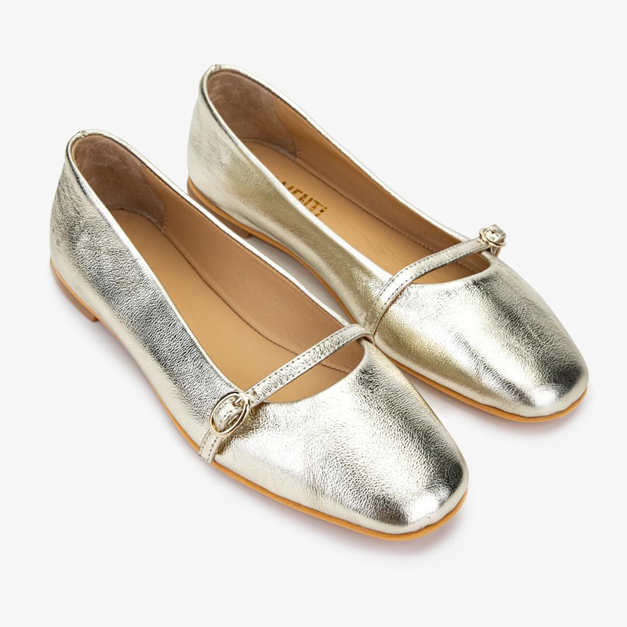 Valmenti Shine Kadın Dore Hakiki Deri Babet