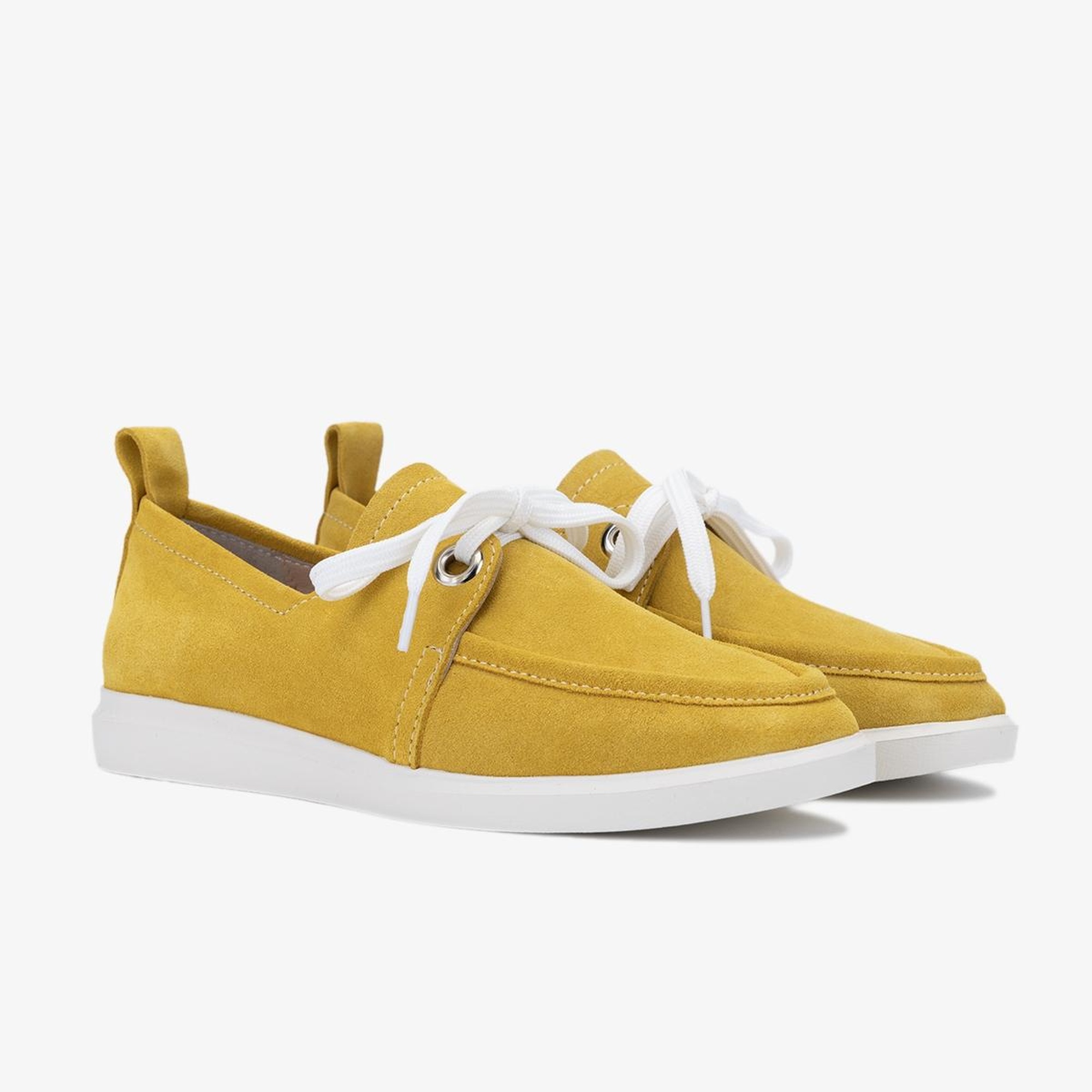 Valmenti Gireldo Kadın Sarı Süet Hakiki Deri Casual Ayakkabı