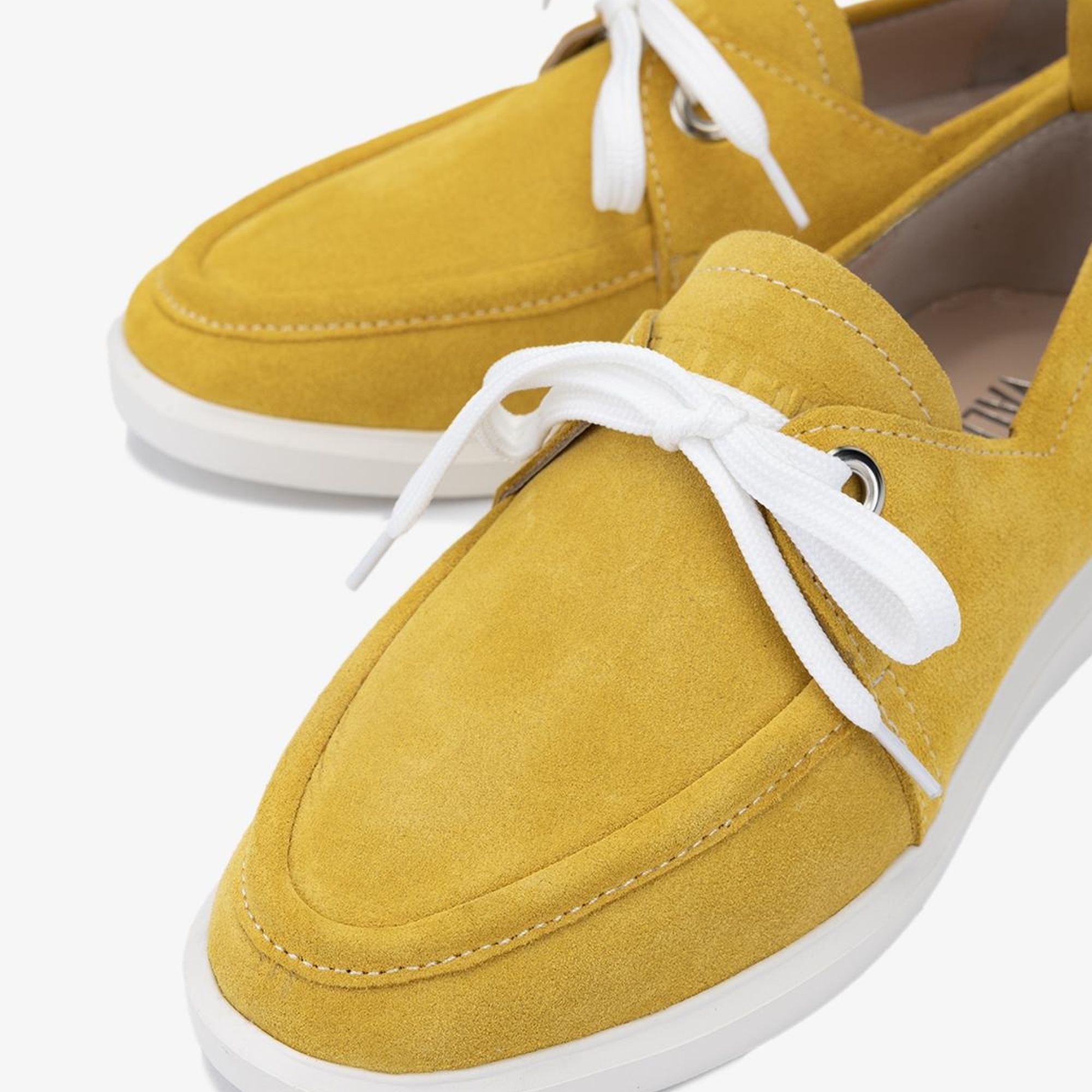 Valmenti Gireldo Kadın Sarı Süet Hakiki Deri Casual Ayakkabı