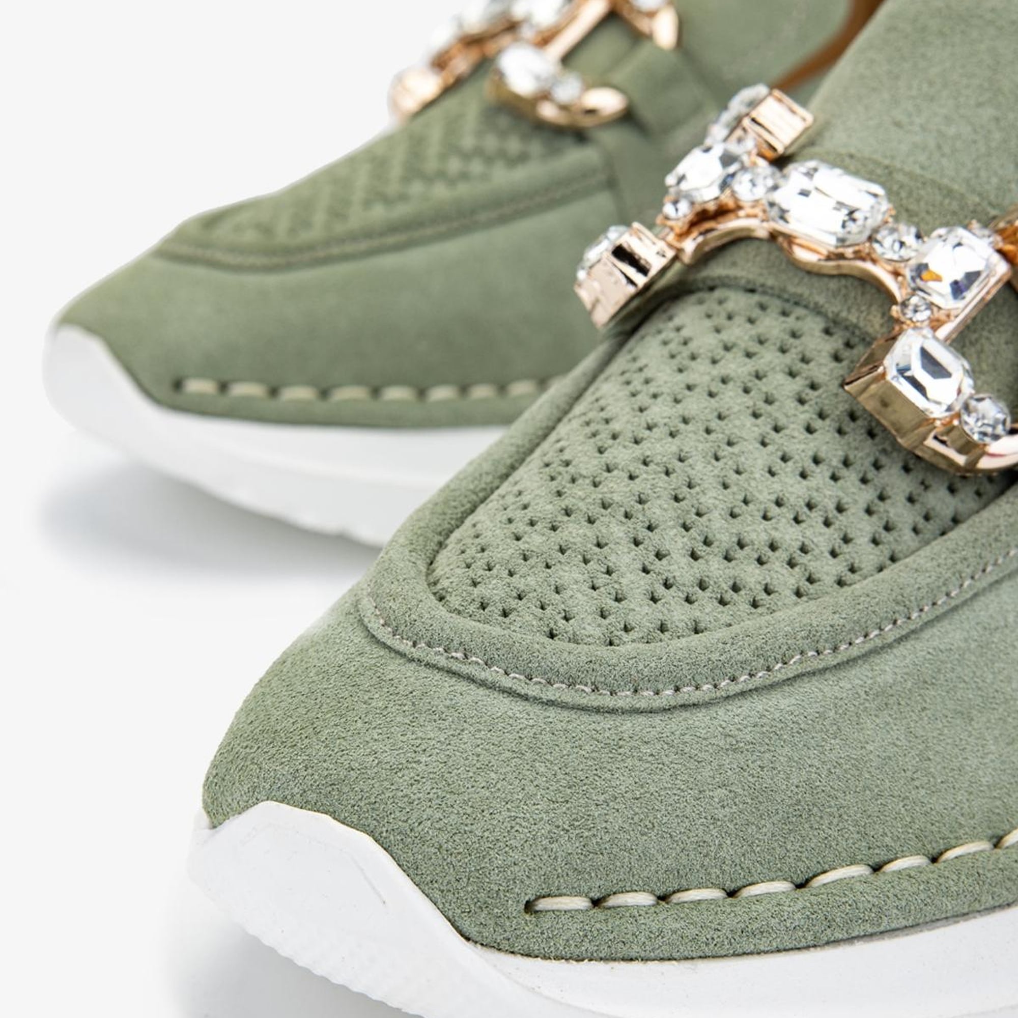 Valmenti Misty Kadın Yeşil Süet Hakiki Deri Casual Ayakkabı