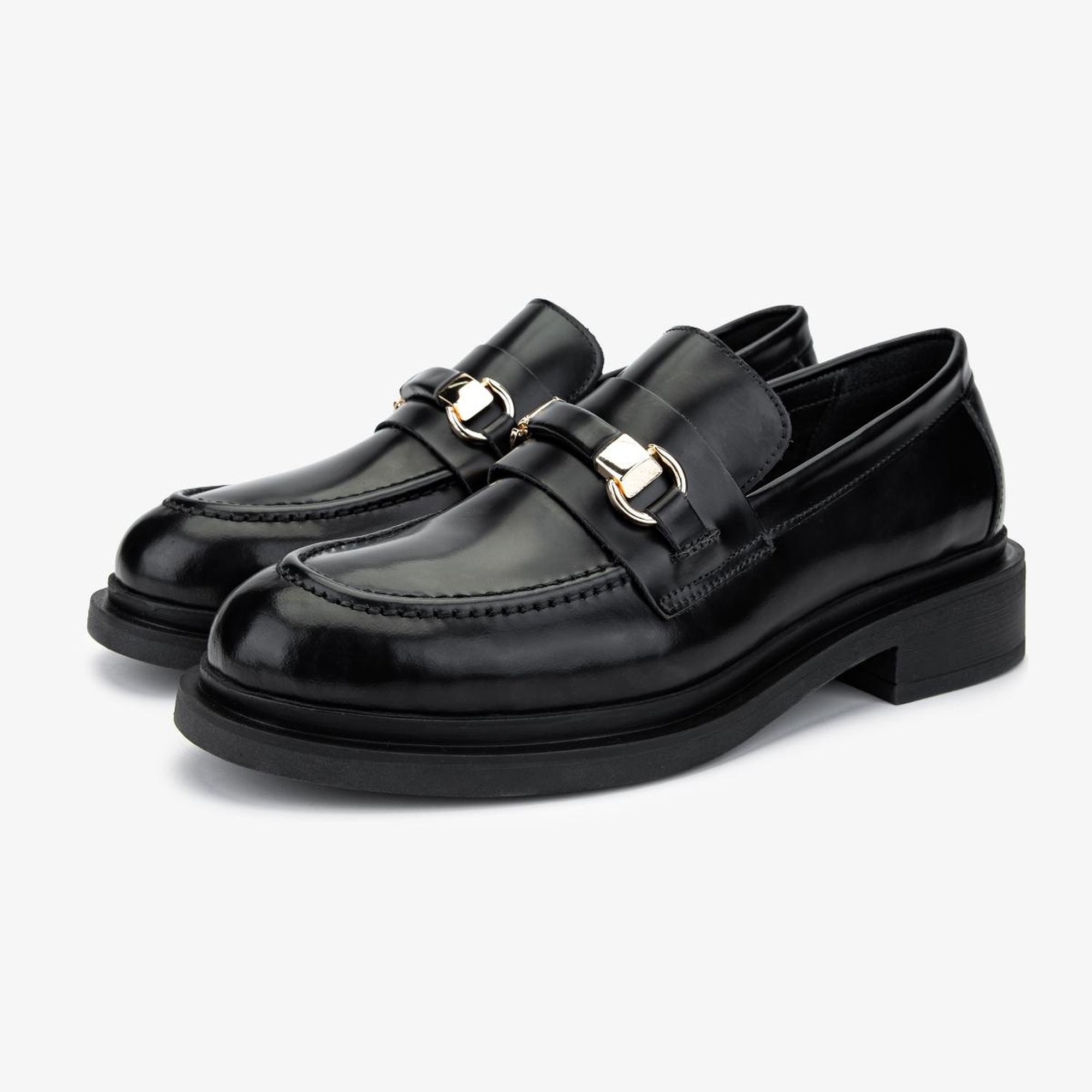 Valmenti Kadın Siyah Açma Loafer Ayakkabı