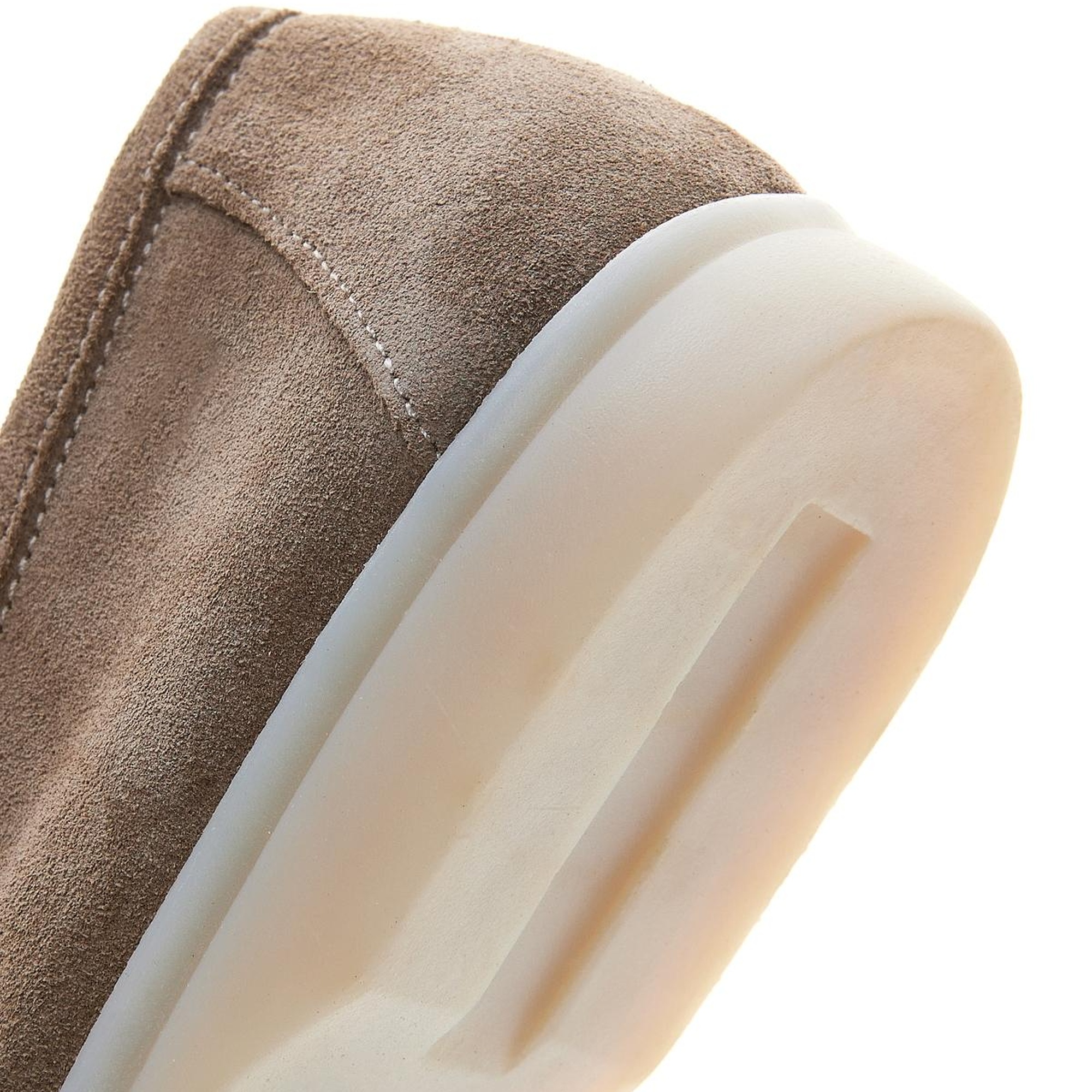 Valmenti Bruna Kadın Bej Süet Hakiki Deri Loafer Ayakkabı