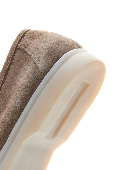  Valmenti Bruna Kadın Bej Süet Hakiki Deri Loafer Ayakkabı