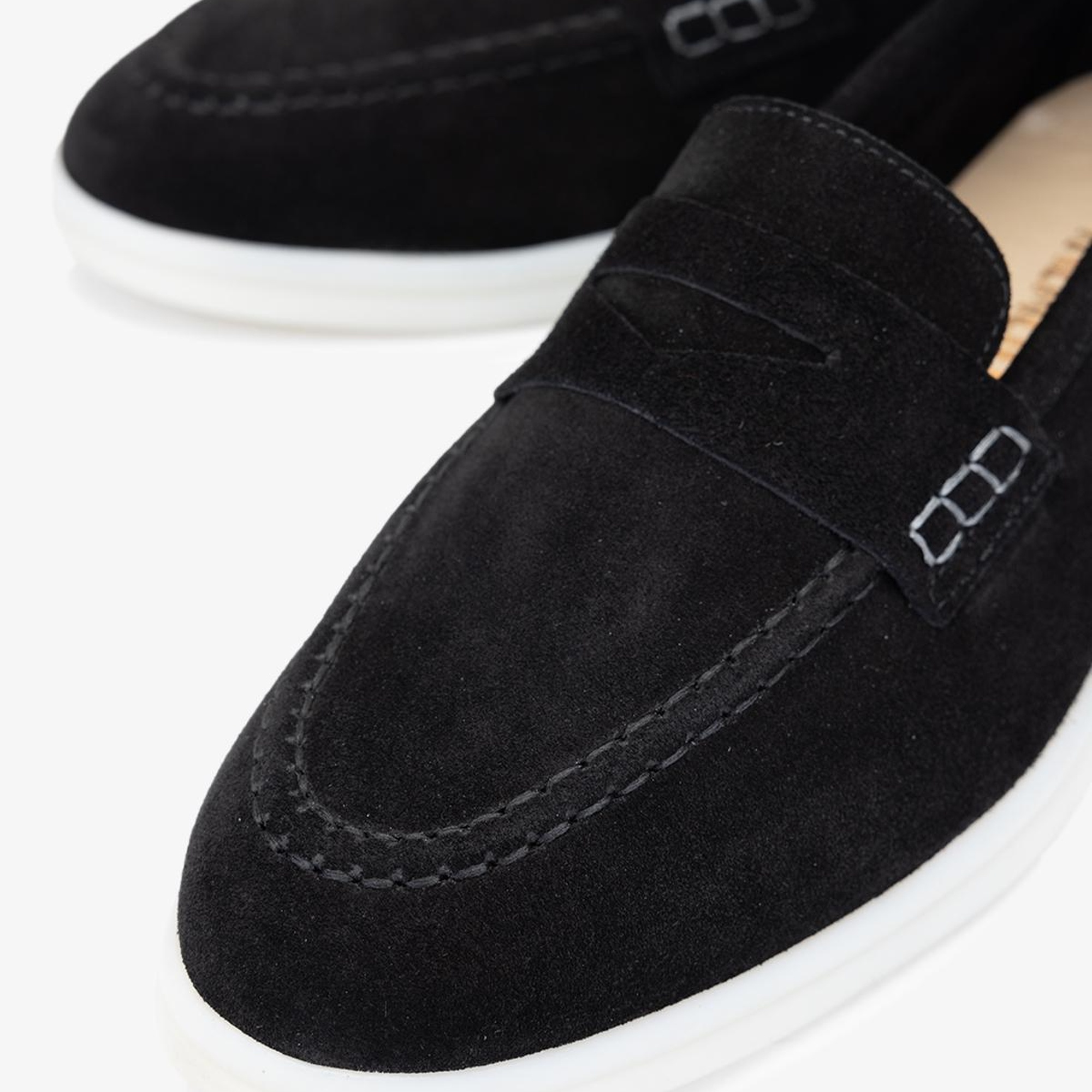 Valmenti Bruna Kadın Siyah Süet Hakiki Deri Loafer Ayakkabı