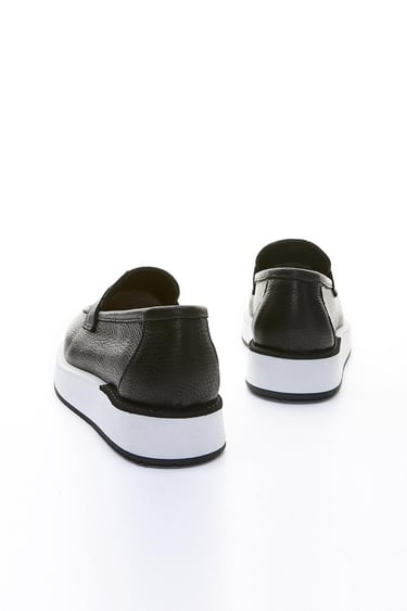  Valmenti Olympe Kadın Siyah Floter Hakiki Deri Loafer Ayakkabı