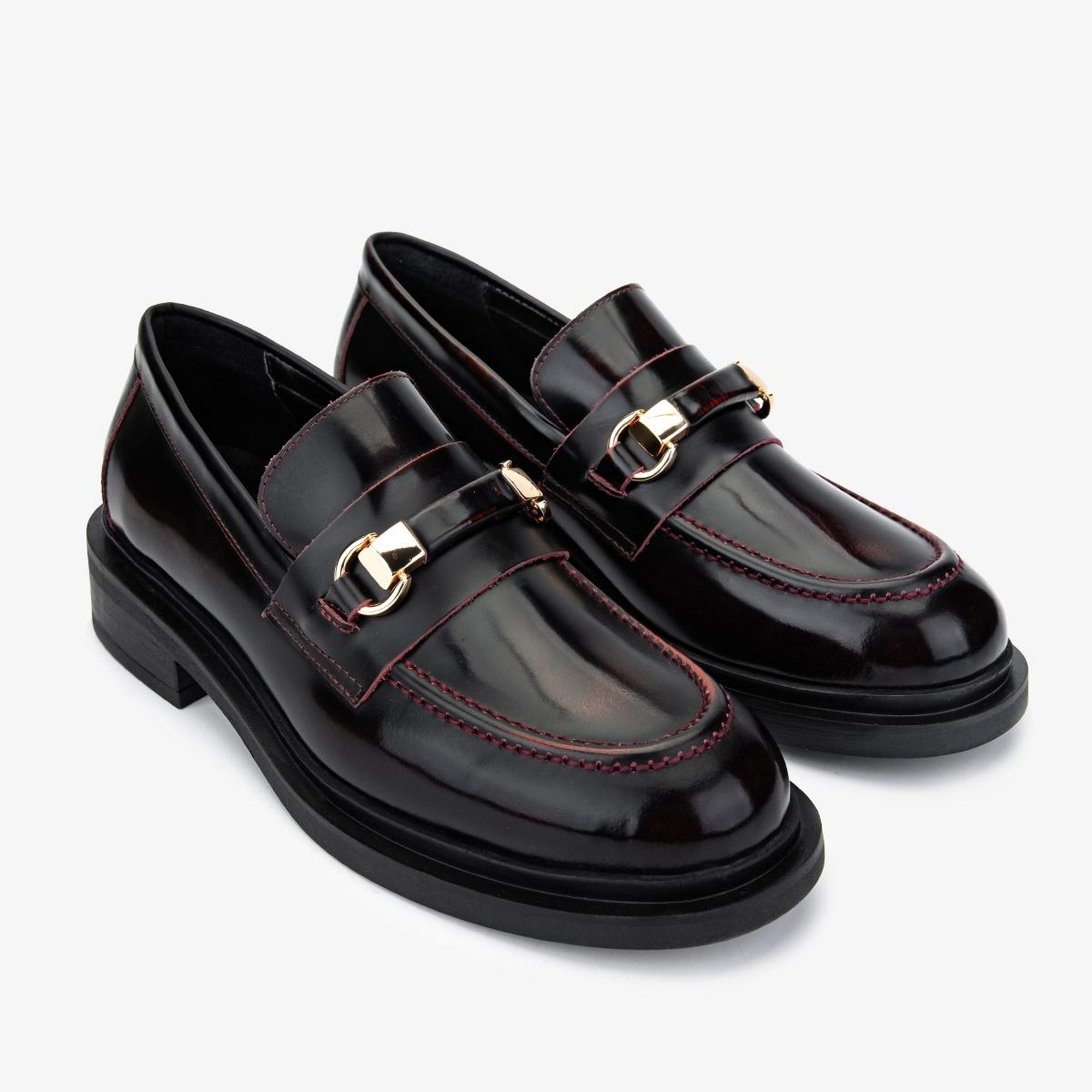 Valmenti Kadın Bordo Loafer Ayakkabı