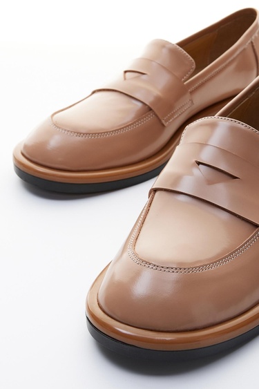  Valmenti Emma Kadın Bej Açma Hakiki Deri Loafer Ayakkabı